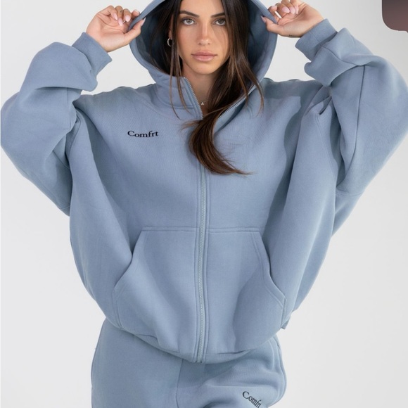 It’s here!!!Comfrt Cloud Zip-up Hoodie in Blue Willow NWT 3XL - Picture 4 of 4